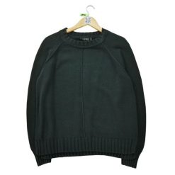 Damski czarny sweter. Czarne swetry nierozpinane damskie Ralph Lauren, l, bez wzorów, z tkaniny, eleganckie, bez kołnierzyka, bez ramiączek. Za 59.60 zł.
