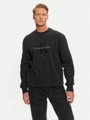 Calvin Klein Jeans Bluza Chenille J30J326144 Czarny Regular Fit. Czarne bluzy męskie Calvin Klein Jeans, m, bez wzorów, z bawełny, bez ramiączek, bez kaptura. Za 419.99 zł.