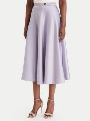 Elisabetta Franchi Spódnica midi GO-156-61E2-V320 Fioletowy Regular Fit. Fioletowe spódnice damskie Elisabetta Franchi, bez wzorów, z syntetyku, midi. Za 1,359.00 zł.