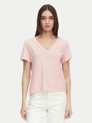 Tommy Hilfiger T-Shirt WW0WW48704 Różowy jasny Regular Fit. Czerwone t-shirty damskie Tommy Hilfiger, l, bez wzorów, z bawełny, bez kołnierzyka, bez ramiączek. Za 249.99 zł.