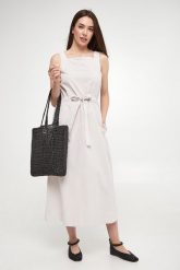 Sukienka w paski Panfilo MAX MARA LEISURE. Sukienki damskie Max Mara Leisure, bez wzorów, bez kołnierzyka, bez ramiączek. W wyprzedaży za 944.25 zł.