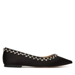 Baleriny Eva Minge. Czarne balerinki damskie Eva Minge, bez wzorów, bez obcasa, bez zapięcia. Za 343.99 zł.