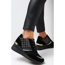 Czarne Sneakersy Galises. Czarne obuwie sportowe damskie Born2be, bez wzorów, bez zapięcia. Za 89.99 zł.