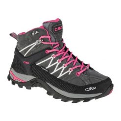 Buty CMP Rigel Mid 3Q12946-103Q różowe. Czerwone obuwie trekkingowe damskie bez zapięcia. Za 607.68 zł.