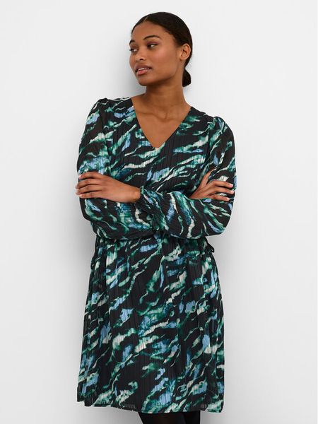 Kaffe Sukienka codzienna Chucky 10508128 Zielony Regular Fit. Zielone sukienki damskie Kaffe, na co dzień, bez wzorów, z syntetyku, bez kołnierzyka, bez ramiączek, proste. Za 219.99 zł.