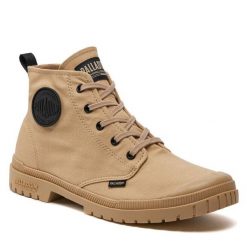 Trapery Palladium. Brązowe trapery damskie Palladium, bez zapięcia. Za 329.99 zł.