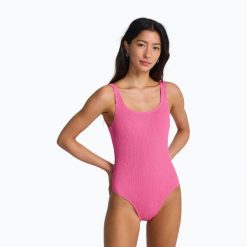 Strój kąpielowy jednoczęściowy damski Billabong Summer High One Piece. Czerwone stroje kąpielowe damskie Billabong, l, bez wzorów, z elastanu. Za 269.99 zł.