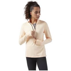 BLUZA REEBOK 1/4 ZIP RUNNING J (L). Bluzy damskie Reebok, l, bez wzorów, bez ramiączek, bez kaptura. W wyprzedaży za 229.99 zł.