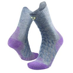 Skarpety trekkingowe dla kobieta Therm-ic Trekking UltraCool Linen Crew Lady. Niebieskie skarpetki damskie THERM-IC, bez wzorów. Za 136.00 zł.