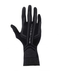 Rękawiczki termoaktywne do biegania unisex Brubeck. Czarne rękawiczki męskie Brubeck, bez wzorów, z dzianiny. Za 53.89 zł.