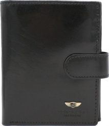 Peterson Portfel męski skórzany PTN 22309L-VT BLACK. Czarne portfele męskie Peterson, bez wzorów. Za 161.37 zł.
