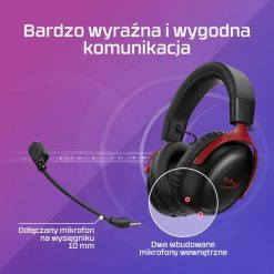 HyperX Cloud III Wireless – bezprzewodowy zestaw słuchawkowy do gier czarnoczerwony. Czarne słuchawki bezprzewodowe HYPERX. Za 712.54 zł.