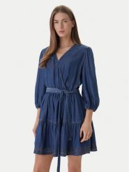 BOSS Sukienka jeansowa C_Dardy 50559071 Niebieski Relaxed Fit. Niebieskie sukienki damskie Boss, bez wzorów, z jeansu, bez kołnierzyka, bez ramiączek. Za 859.99 zł.