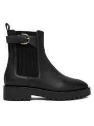 Aigner Botki 1252150 Czarny. Czarne botki damskie Aigner, bez wzorów, ze skóry, bez obcasa, na płaskiej podeszwie, bez zapięcia. Za 1,329.00 zł.