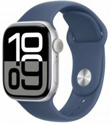 Smartwatch Apple Watch 10 GPS 42mm Silver Alu S/M Niebieski (MWWA3QL/A). Niebieskie zegarki smartwatch Apple, bez wzorów. Za 2,941.89 zł.