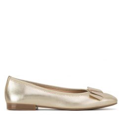 Baleriny Lasocki. Żółte balerinki damskie Lasocki, bez wzorów, bez obcasa, bez zapięcia. Za 144.99 zł.