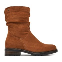 Botki Lasocki. Brązowe botki damskie Lasocki, bez wzorów, bez obcasa, na płaskiej podeszwie, bez zapięcia. Za 189.99 zł.
