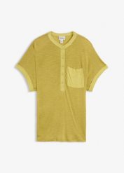 T-shirt z czystej wiskozy. Brązowe t-shirty damskie bonprix, bez wzorów, z wiskozy, bez kołnierzyka, bez ramiączek. Za 37.99 zł.