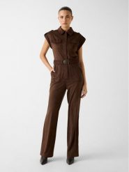 Guess Kombinezon 180568 Brązowy Classic Fit. Brązowe sukienki damskie Guess, xl, z aplikacjami, bez kołnierzyka, bez ramiączek. Za 799.99 zł.