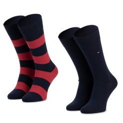 Skarpety długie Tommy Hilfiger. Niebieskie skarpety męskie Tommy Hilfiger, bez wzorów. Za 54.99 zł.