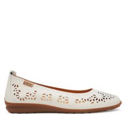 Baleriny Pikolinos. Białe balerinki damskie Pikolinos, bez wzorów, bez obcasa, bez zapięcia. Za 459.99 zł.