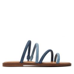 Klapki Aldo. Niebieskie klapki damskie Aldo, bez wzorów, bez obcasa, bez zapięcia. Za 169.99 zł.