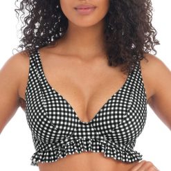 Damski strój kąpielowy z fiszbinami i ramiączkami Freya Check In. Czarne stroje kąpielowe damskie FREYA ACTIVE, s, bez wzorów. Za 221.50 zł.