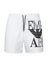 Emporio Armani Szorty kąpielowe EM000583 AF20434 U0002 Biały Regular Fit. Białe kąpielówki męskie Emporio Armani, bez wzorów, z syntetyku. Za 489.99 zł.