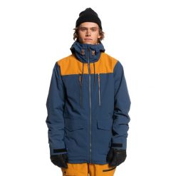 Kurtka snowboardowa męska Quiksilver Fairbanks. Niebieskie kurtki sportowe męskie Quiksilver, na zimę, l, bez wzorów, bez kaptura, narciarskie. Za 579.99 zł.