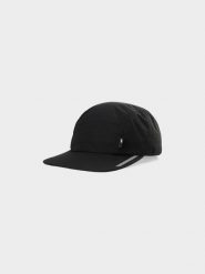 4F Czapka do biegania uniseks - czarna S/M. Czarne czapki damskie 4F, bez wzorów, z dzianiny, sportowe. W wyprzedaży za 39.99 zł.