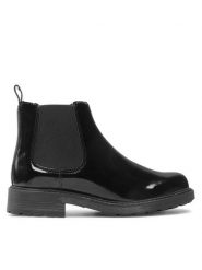 Clarks Sztyblety Orinoco2 Lane 261636224 Czarny. Czarne botki damskie Clarks, bez wzorów, z lakierowanej skóry, bez obcasa, na płaskiej podeszwie, bez zapięcia. Za 299.99 zł.