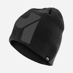 Czapka zimowa Millet Logo Beanie. Czarne czapki damskie Millet, na zimę, bez wzorów, z materiału. Za 155.25 zł.