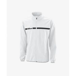 Bluza tenisowa męska Wilson Team II Woven Jacket. Białe bluzy męskie Wilson, m, bez wzorów, z tkaniny, sportowe, bez ramiączek, bez kaptura. Za 259.00 zł.