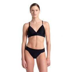 Strój kąpielowy damski dwuczęściowy na basen plażę Arena Essentials. Czarne stroje kąpielowe damskie ARENA, s, bez wzorów, z materiału. Za 121.98 zł.
