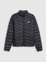 4F Kurtka z wypełnieniem syntetycznym damska - czarna M. Czarne kurtki sportowe damskie 4F, m, bez wzorów, z materiału, bez ramiączek, bez kaptura. Za 249.99 zł.