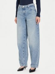 Guess Jeansy W5BA2L D0742 Niebieski Baggy Fit. Niebieskie jeansy damskie Guess, z aplikacjami, z bawełny. Za 519.99 zł.