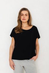 T-SHIRT ALICE CZARNY One size - Flawless. Czarne t-shirty damskie Flawless, uniwersalny, bez wzorów, z bawełny, klasyczne, bez kołnierzyka, bez ramiączek. Za 167.00 zł.