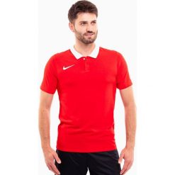 Koszulka sportowa męska Nike Dri-FIT Park 20 Polo. Czerwone koszulki sportowe męskie Nike, l, bez wzorów, bez ramiączek, dri-fit (nike). W wyprzedaży za 79.00 zł.