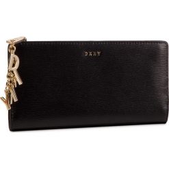 Duży Portfel Damski DKNY - R9153A62 Blk/Gold BGD. Czarne portfele damskie DKNY, ze skóry. W wyprzedaży za 329.00 zł.