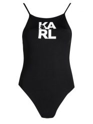 Karl Lagerfeld Strój Kąpielowy "Logo" | KL22WOP01 | Printed Logo | Kobieta | Czarny. Czarne stroje kąpielowe damskie KARL LAGERFELD, xs, bez wzorów, z elastanu. W wyprzedaży za 349.00 zł.