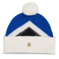 Czapka Tommy Hilfiger. Niebieskie czapki damskie Tommy Hilfiger, na zimę, bez wzorów. Za 469.99 zł.