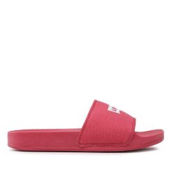 Klapki Levi's®. Czerwone klapki damskie bez wzorów, bez obcasa, bez zapięcia. Za 149.99 zł.