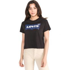 Levi's Koszulka Czarny. Czarne bluzki damskie Levi's®, l, bez wzorów, z bawełny, bez kołnierzyka, bez ramiączek. Za 137.95 zł.