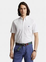Polo Ralph Lauren Koszula 710798291002 Biały Slim Fit. Białe koszule męskie Polo Ralph Lauren, m, bez wzorów, z bawełny, bez kołnierzyka, bez ramiączek. Za 339.99 zł.