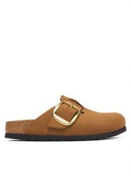Birkenstock Klapki Boston Big Buckle Tonal 1032949 Pomarańczowy. Brązowe klapki damskie Birkenstock, bez wzorów, ze skóry, bez obcasa, bez zapięcia. Za 779.99 zł.