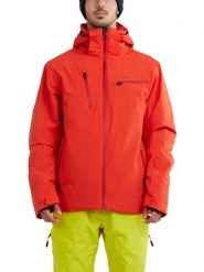 Kurtka narciarska męska Telluride Jacket. Czerwone kurtki sportowe męskie FUNDANGO, na zimę, m, bez wzorów, z dresówki, z kapturem, narciarskie. Za 599.00 zł.