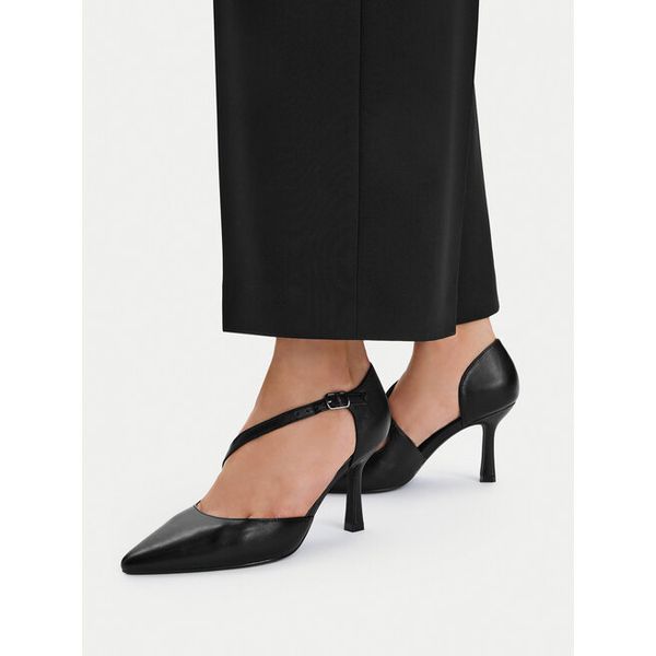 Szpilki JENNY. Czarne szpilki damskie Jenny, bez wzorów, bez obcasa, na szpilce, bez zapięcia. Za 129.99 zł.