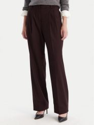 Tommy Hilfiger Spodnie materiałowe WW0WW48358 Bordowy Relaxed Fit. Czerwone spodnie materiałowe damskie Tommy Hilfiger, bez wzorów, z materiału. Za 749.99 zł.