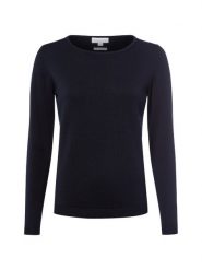 Brookshire Sweter z dzianiny DAmen Kobiety drobna dzianina niebieski jednolity, L. Niebieskie swetry nierozpinane damskie brookshire, na jesień, l, bez wzorów, z bawełny, bez kołnierzyka, bez ramiączek. Za 199.95 zł.