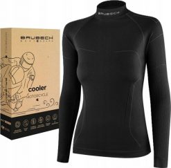 Brubeck LS1657W Bluza damska COOLER czarny L. Czarne bluzy damskie Brubeck, l, bez wzorów, bez ramiączek, bez kaptura. Za 252.86 zł.